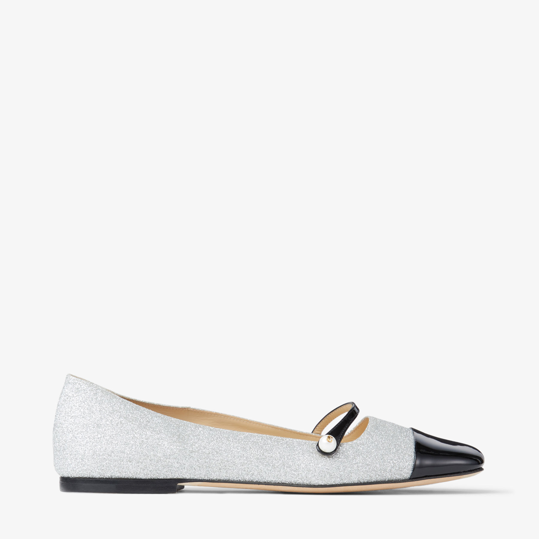 Jimmy choo silver sales flats