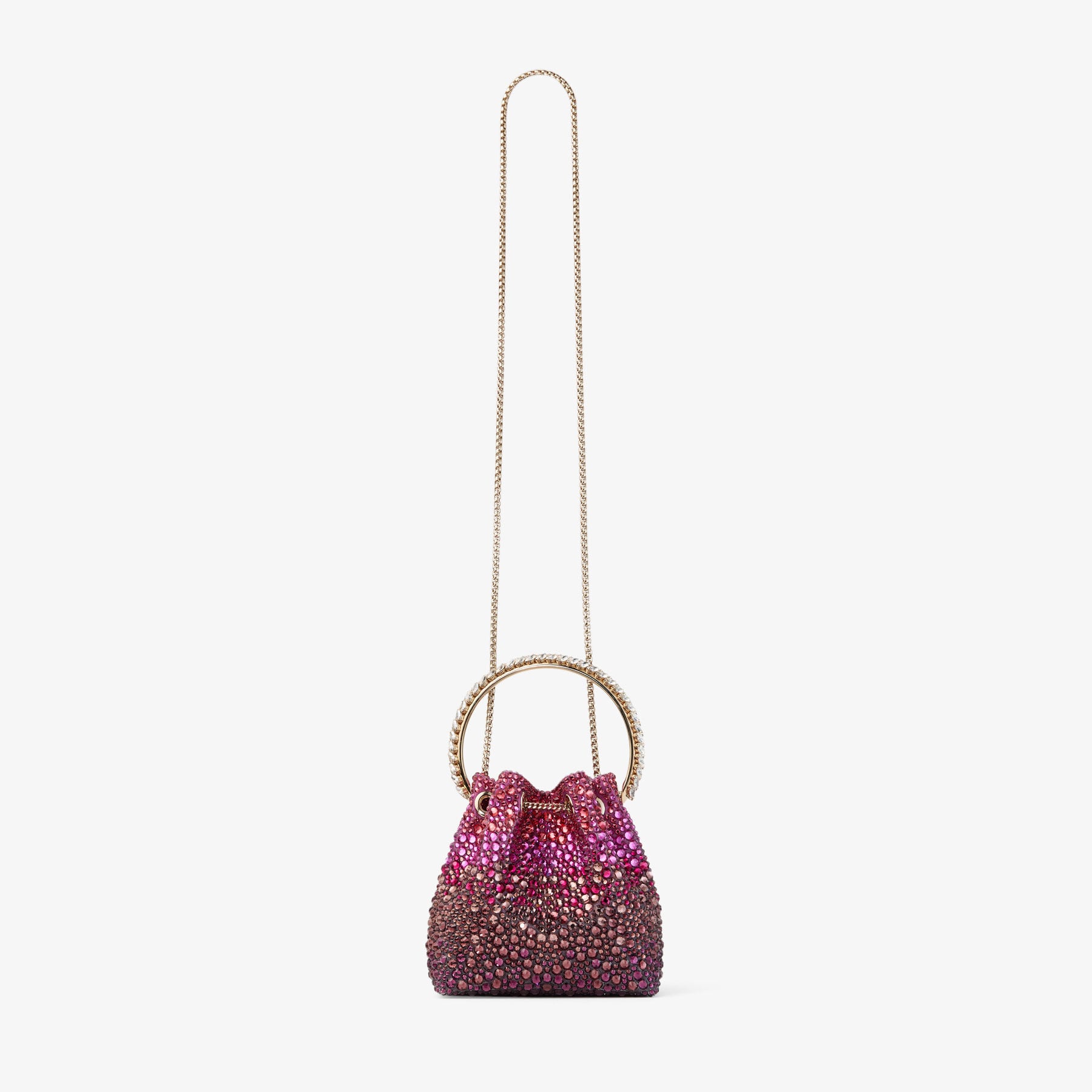 Bon Bon | Winter Bloom and Violet Orchid Satin Bag with Crystals