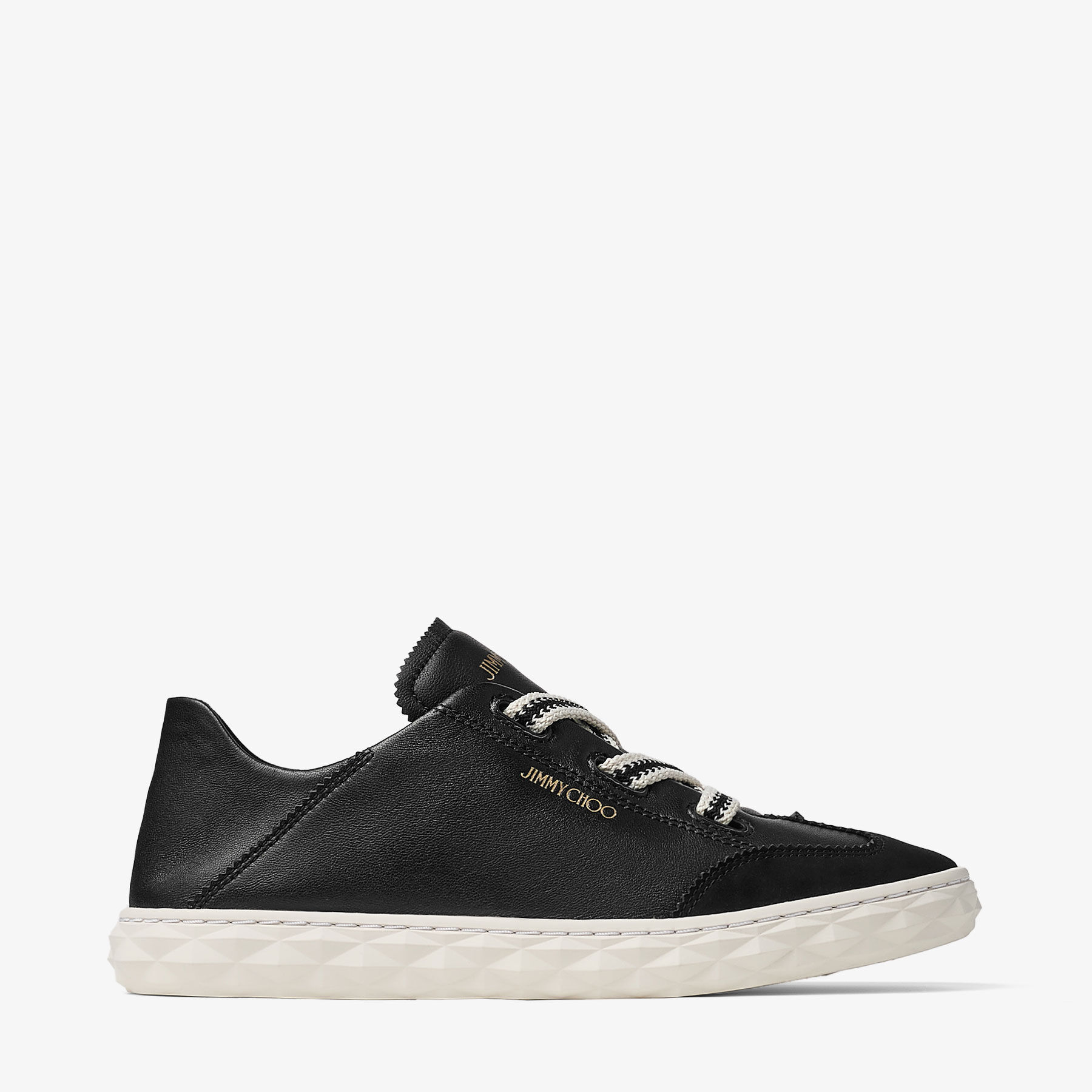 Diamond Light Flex F | Black Leather Trainers | JIMMY CHOO
