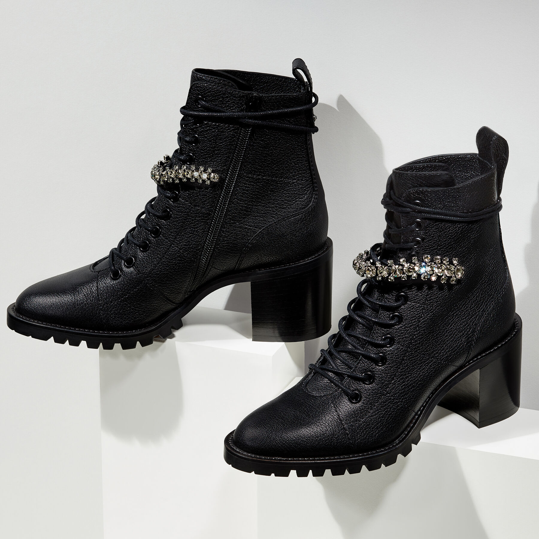 Black Grained Leather Lace Up Combat Boots With Crystal Cruz 65 Autumn Winter 19 Jimmy Choo Jimmy choo method 65 ankle boots 36.5 dark brown grained leather booties shoe. jimmy choo