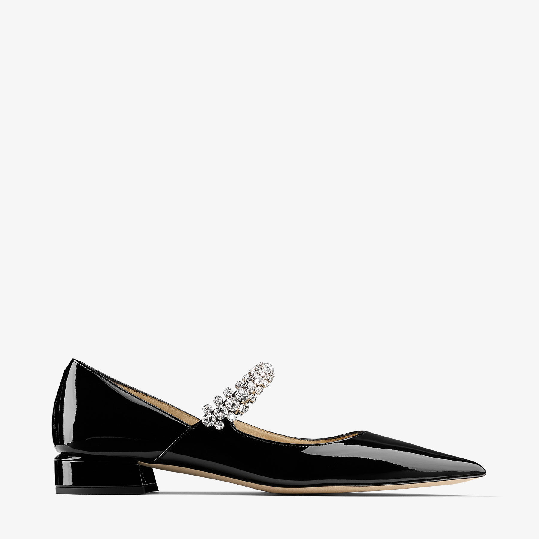 Bing Pump Flat Black Patent Leather Flats JIMMY CHOO