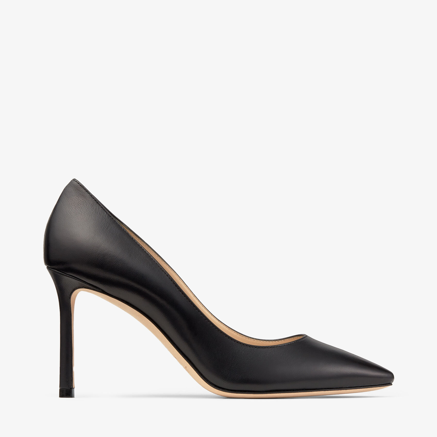 Black Kid Leather Pointy Toe Pumps | Romy 85 | Pre Fall 16 | JIMMY CHOO