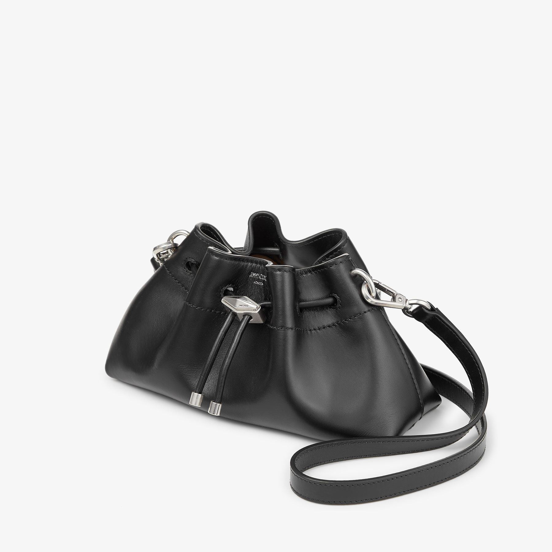 Cinch S | Black Calf Leather Bag | JIMMY CHOO