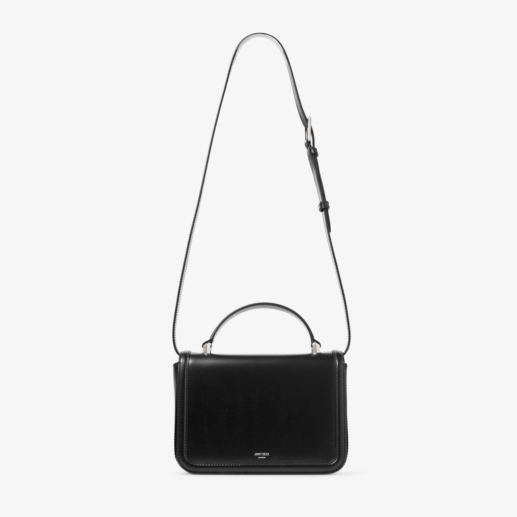 ハンドバッグ JIMMY CHOO DIAMOND TOP HADLE BAG DIAMOND TOPHANDLE | Black Box Calf Leather Top Handle Bag