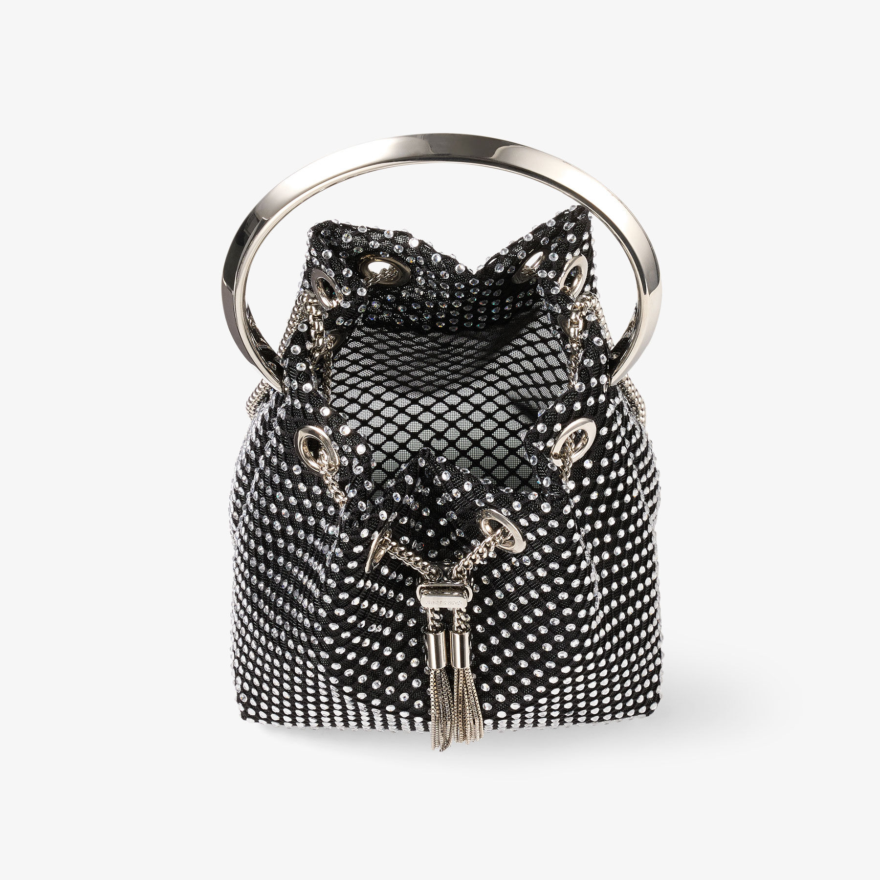 Bon Bon | Black Satin Crystal Handbag | JIMMY CHOO Bon Bon | Black Satin Crystal Handbag | JIMMY CHOO