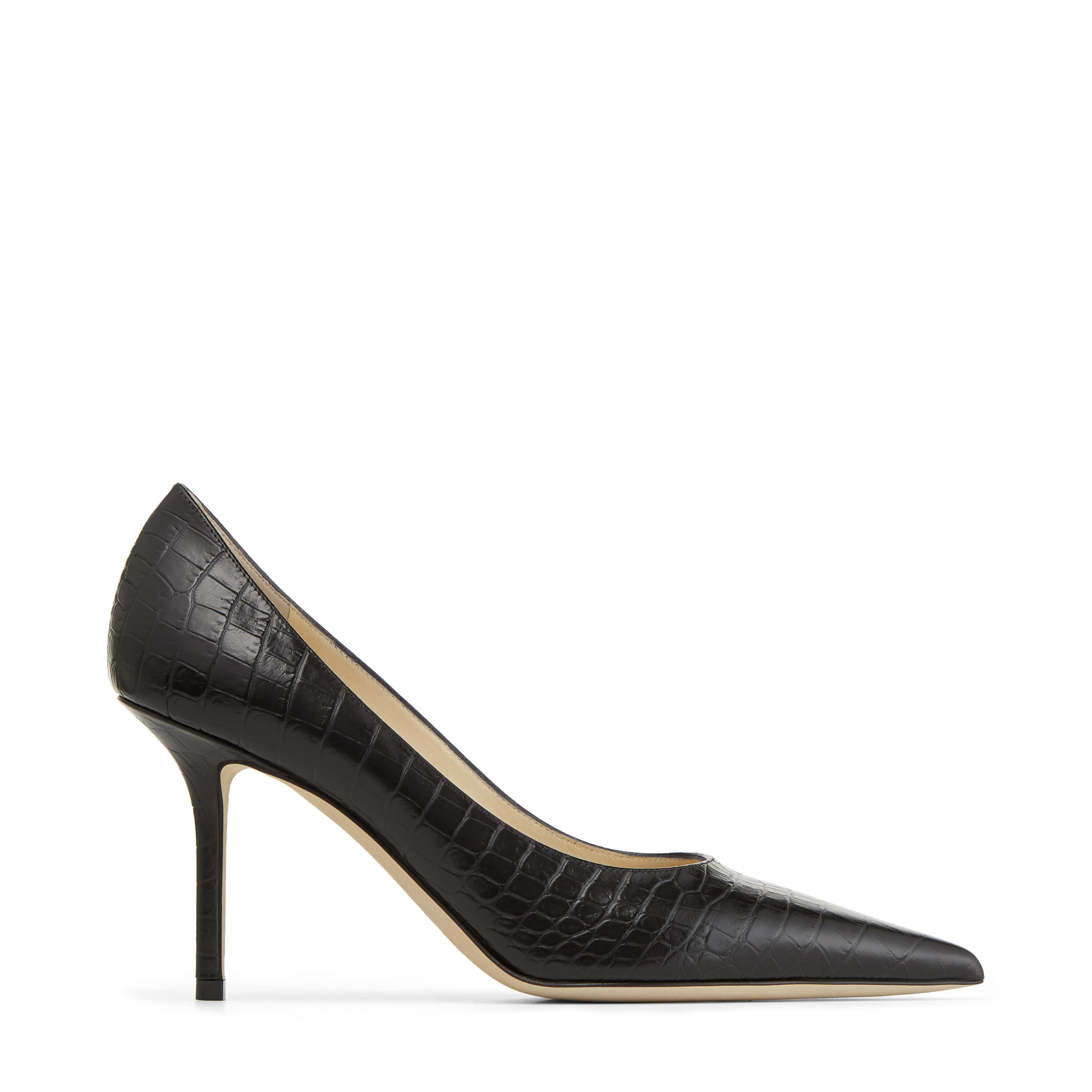 Black croc pumps Clearance