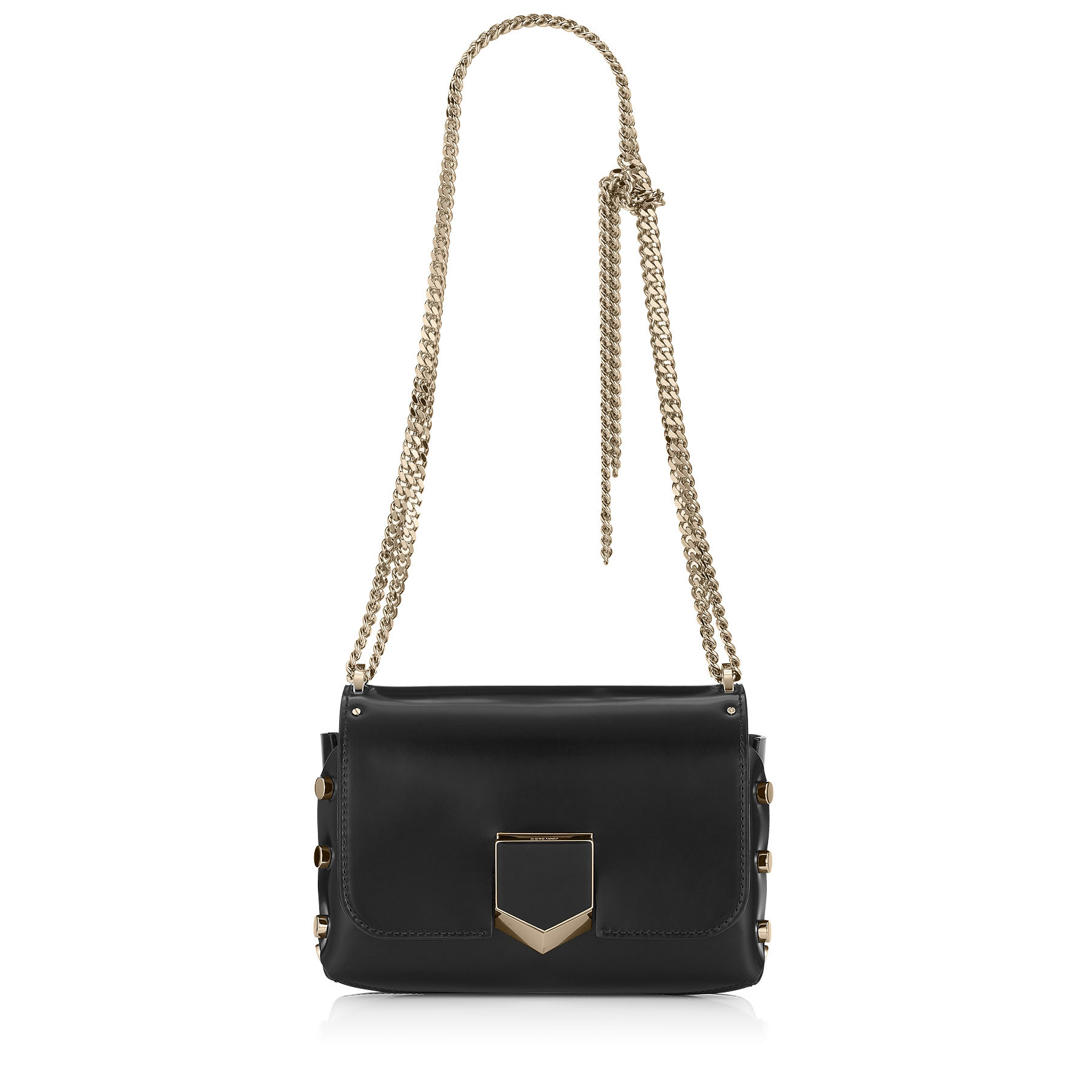 Black And Gold Spazzolato Leather Shoulder Bag Lockett Pee Black And Gold Spazzolato Leather Shoulder Bag Lockett Pee Cruise 16 Jimmy Choo