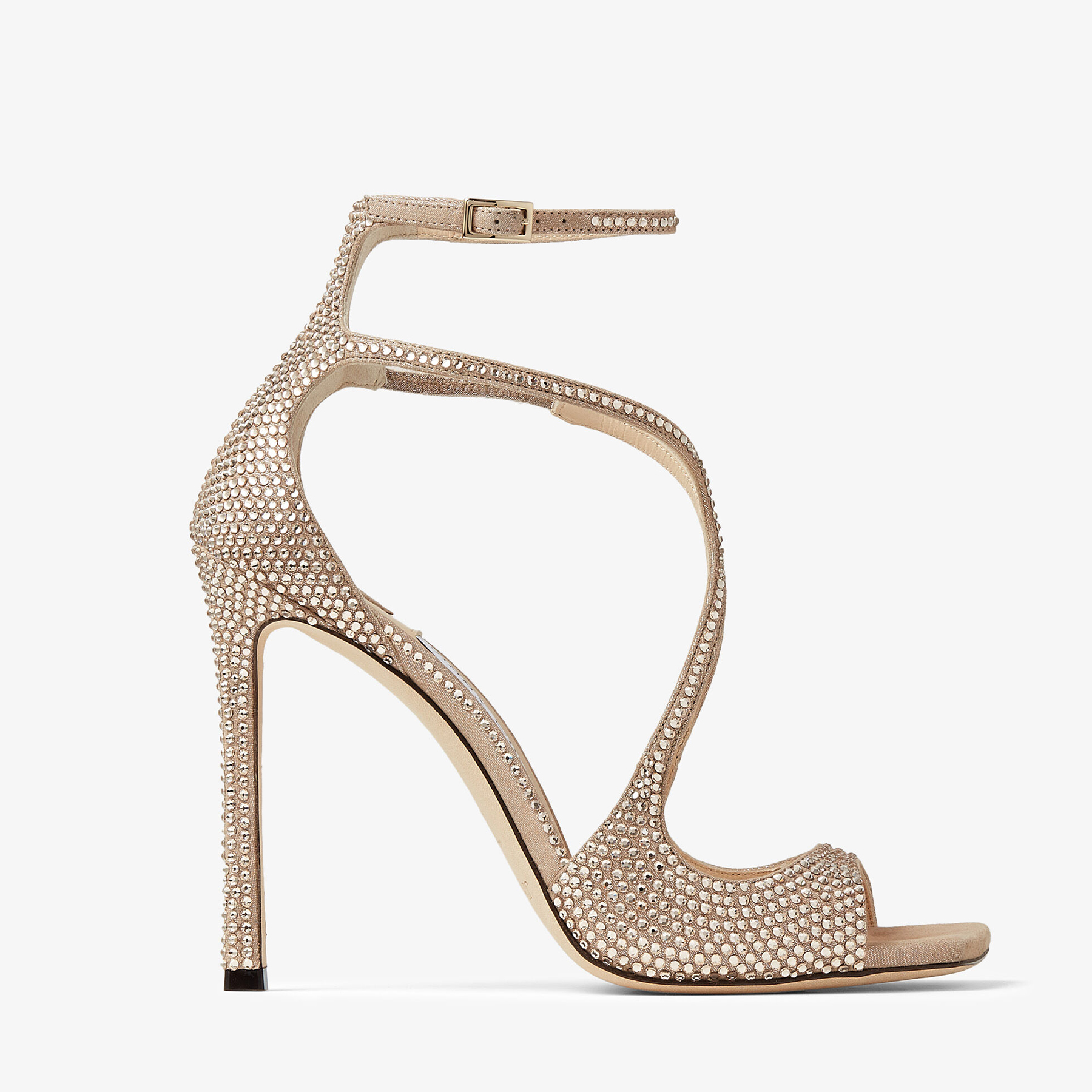 Jimmy Choo Azia 95mm Crystal-embellished Sandals In Honig