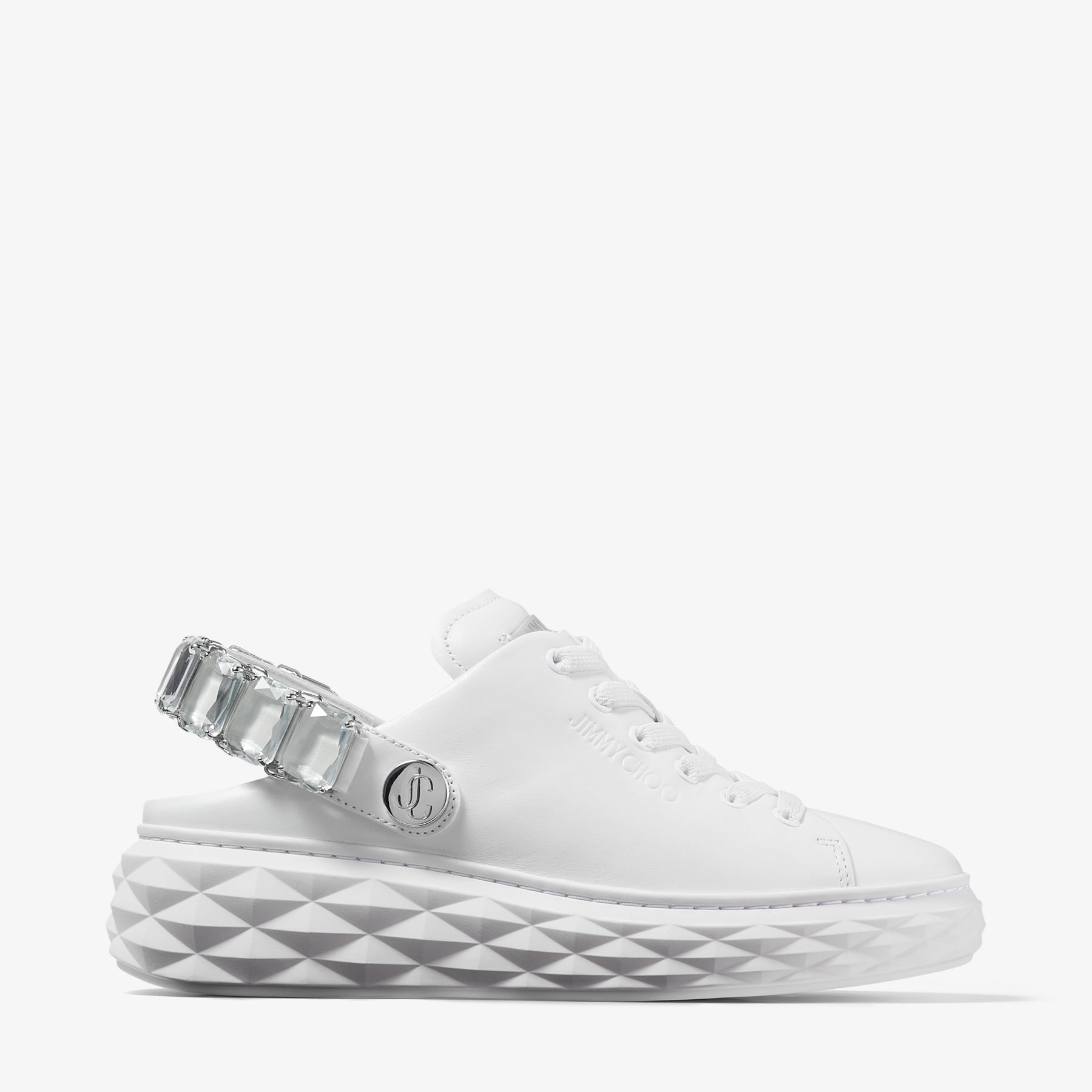 Jimmy Choo Diamond Maxi Crystal In Weiss/kristall
