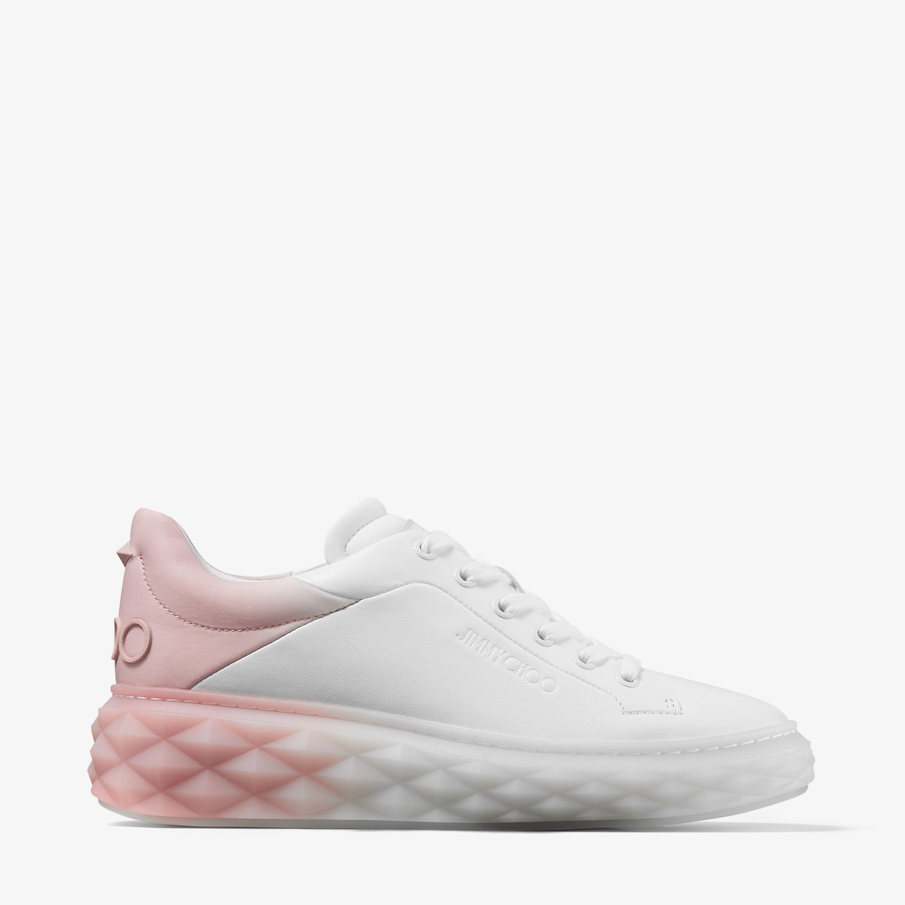 Jimmy Choo Diamond Maxi Sneakers In V White/macaron Mix