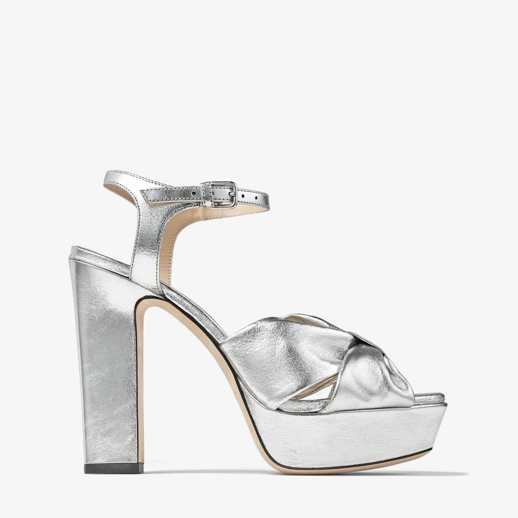 Jimmy Choo Heloise 120 In Silber